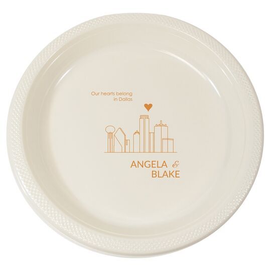 We Love Dallas Plastic Plates